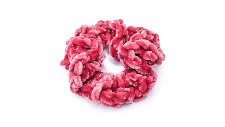 Thick and Super Soft Velvet Crochet Scrunchie