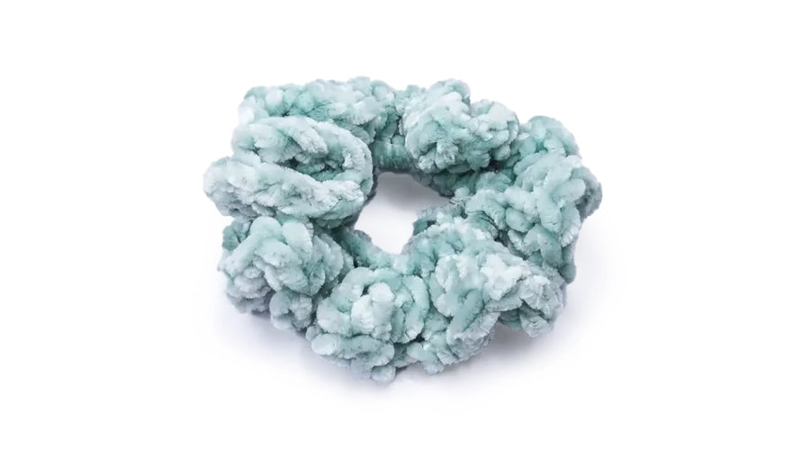 Thick and Super Soft Velvet Crochet Scrunchie Ponytail Holders Oh, Heart!