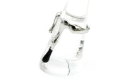Black on Silver Dripping Adjustable Ring Ring Oh, Heart!