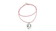Black and White Striped or Spotted Lampwork Heart Pendant Necklace Necklaces Oh, Heart!