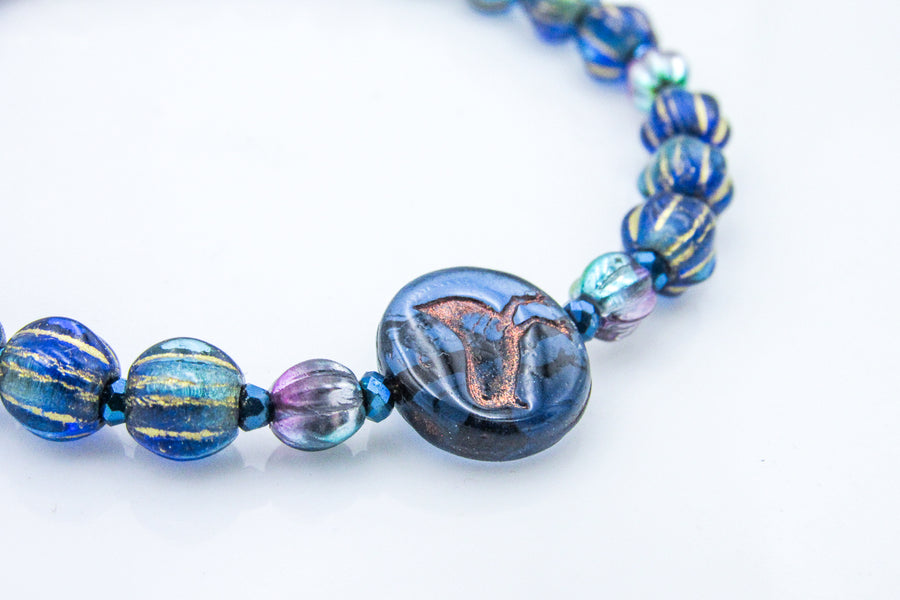 Blue Bird Memory Wire Bracelet Bracelets Oh, Heart!