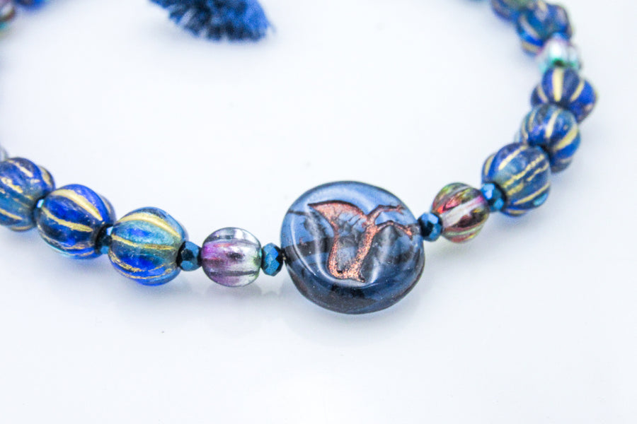 Blue Bird Memory Wire Bracelet Bracelets Oh, Heart!