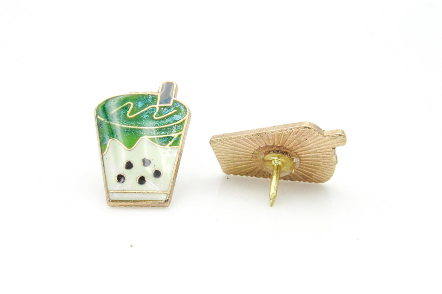 Glittery Boba Bubble Tea Enamel Pin Pin Oh, Heart!