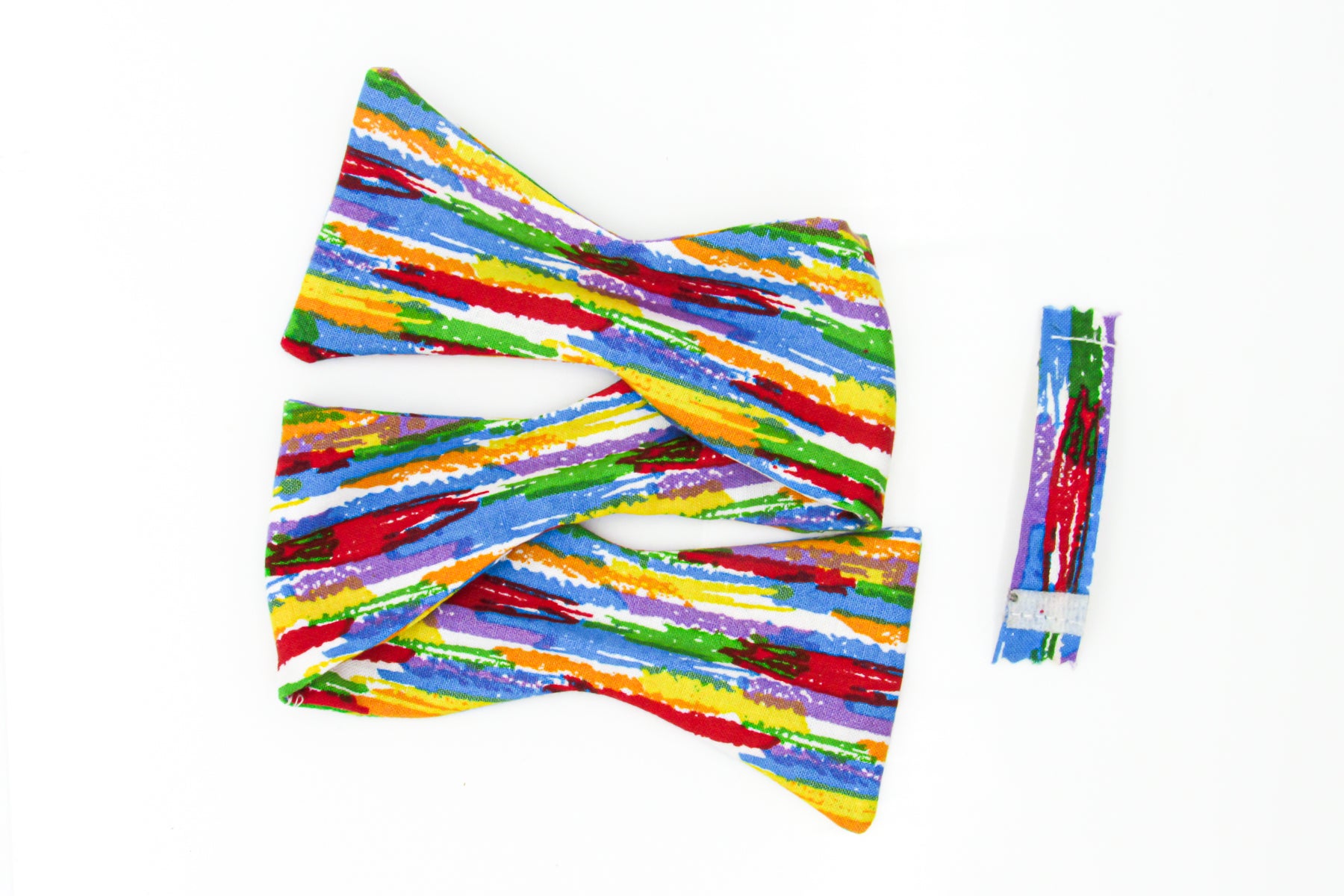 Colorful Rainbow Stripe Vintage Pattern Bow Tie Bow Tie Oh, Heart!