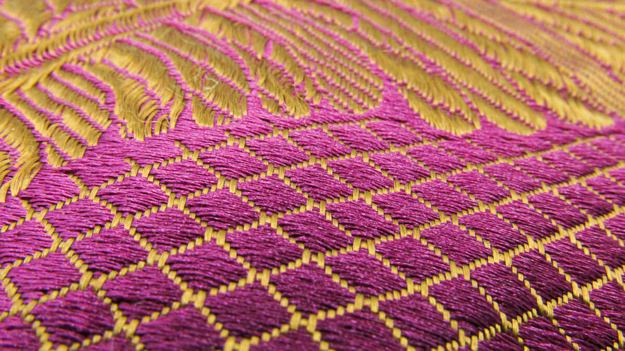 Purple and Gold Silky Brocade Sleep Mask Eye Mask Oh, Heart!