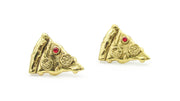 Pizza Slice Stud Earrings with Rhinestones Earrings Oh, Heart!