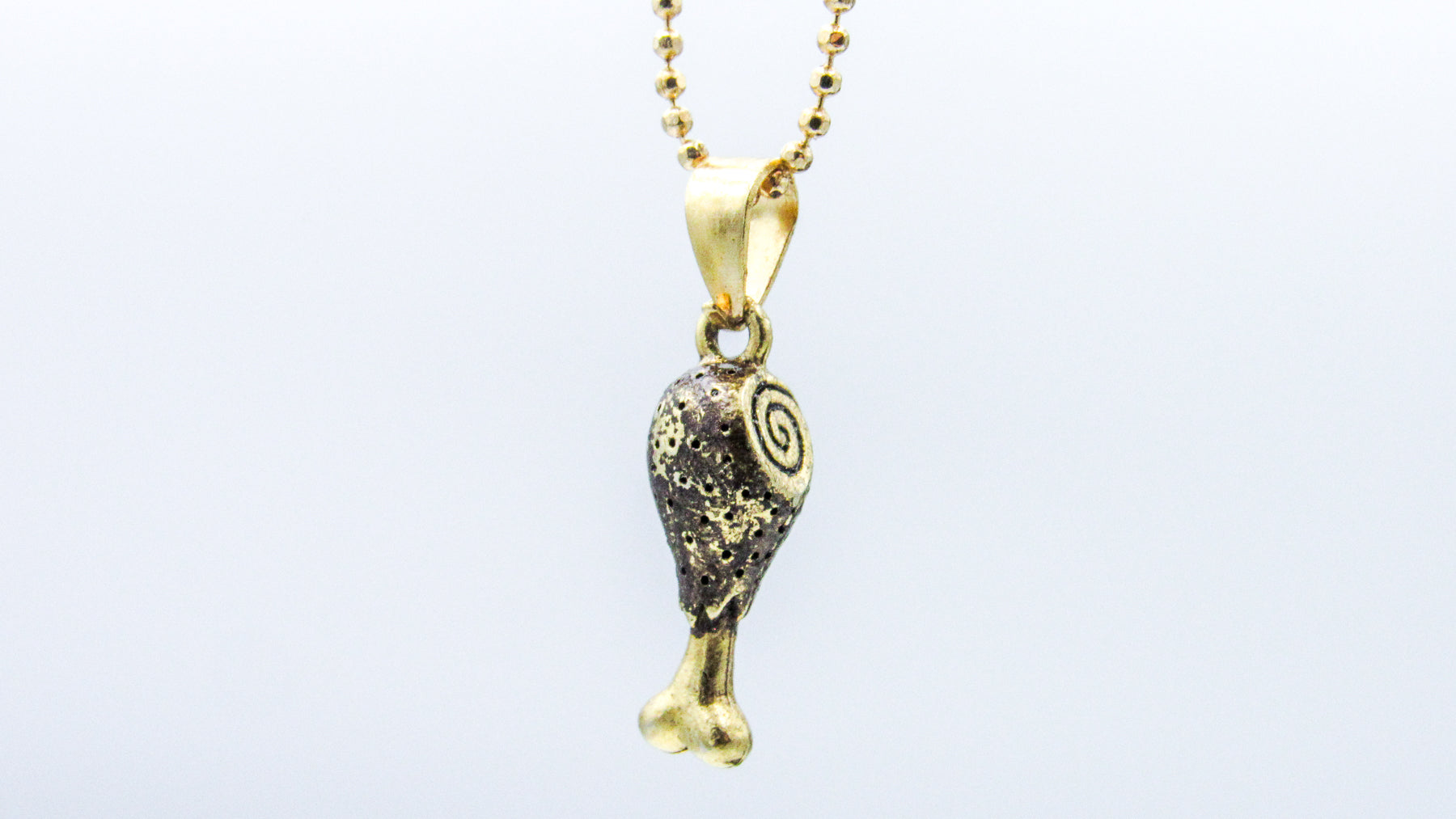 Fried Chicken Leg Enamel Charm Necklace Necklaces Oh, Heart!
