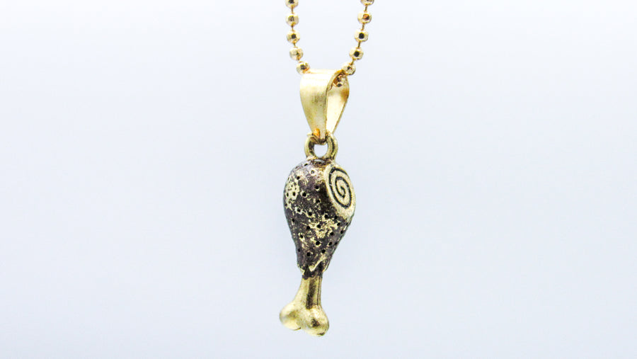 Fried Chicken Leg Enamel Charm Necklace Necklaces Oh, Heart!