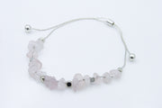 Gemstone Chip Beads Silver Adjustable Slide Bracelet Bracelets Oh, Heart!