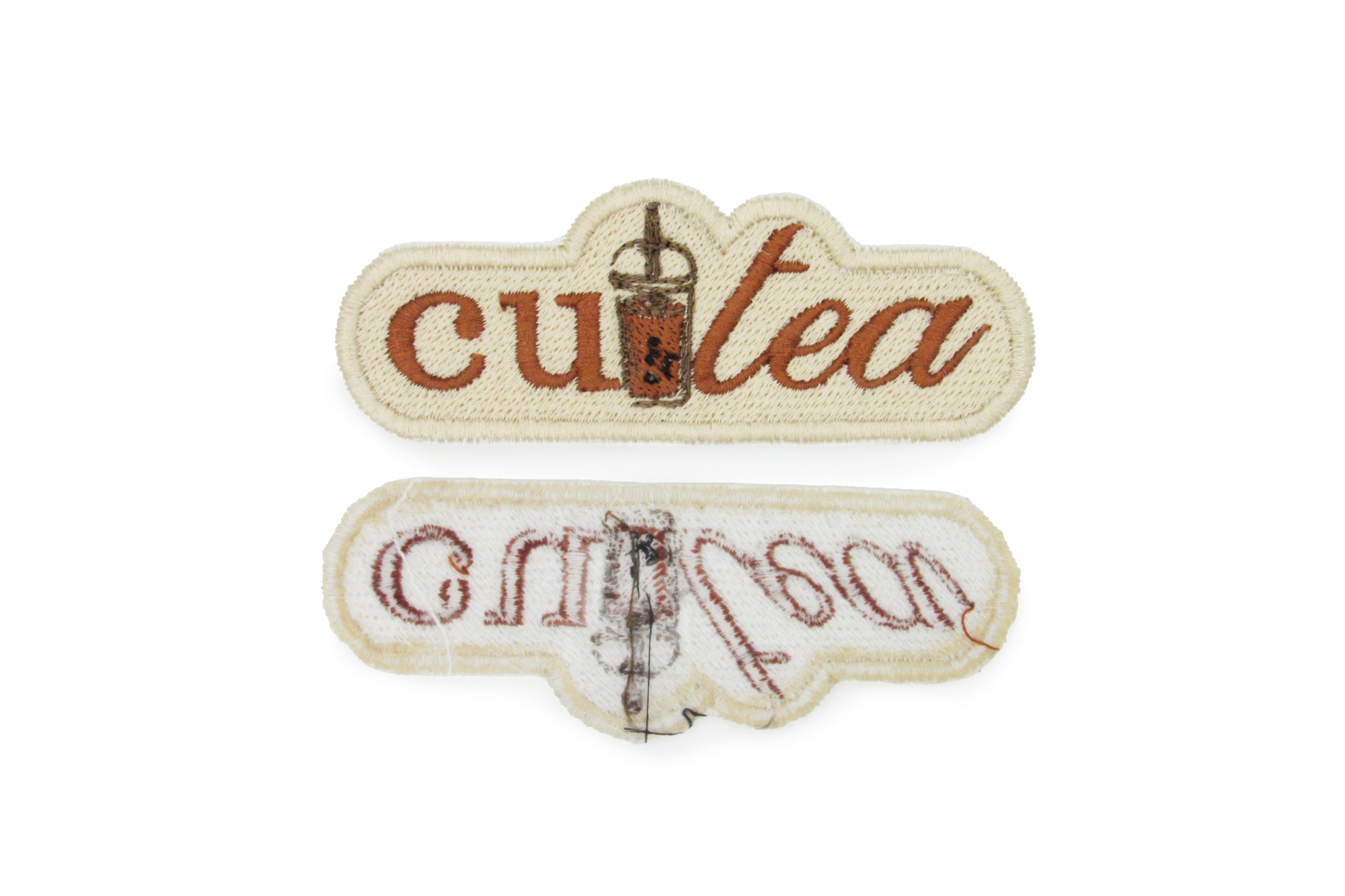 Cu-tea Boba Themed Embroidered Patch Embroidered Patch Oh, Heart!