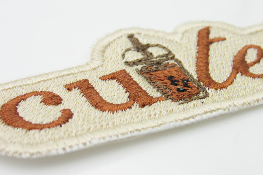 Cu-tea Boba Themed Embroidered Patch Embroidered Patch Oh, Heart!