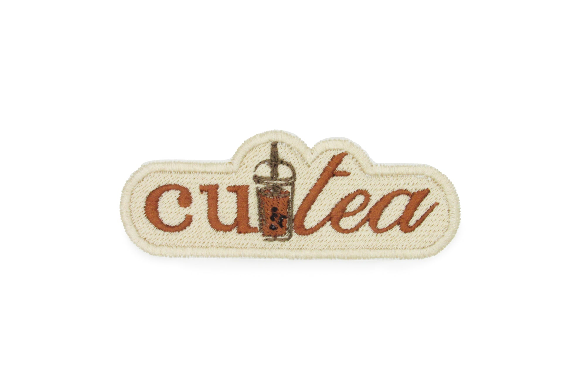 Cu-tea Boba Themed Embroidered Patch Embroidered Patch Oh, Heart!