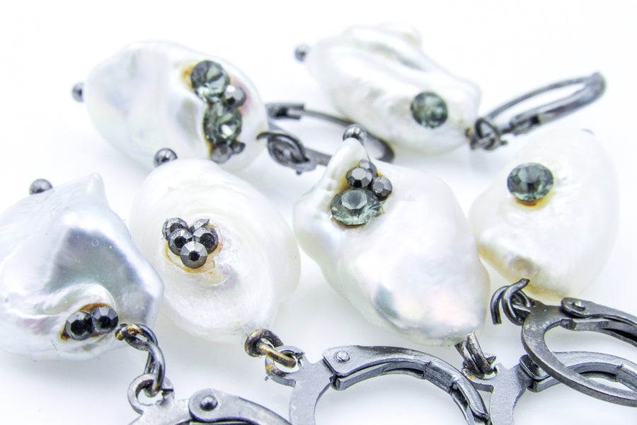 One Of A Kind Baroque Pearl Dangle Earrings Earrings Oh, Heart!