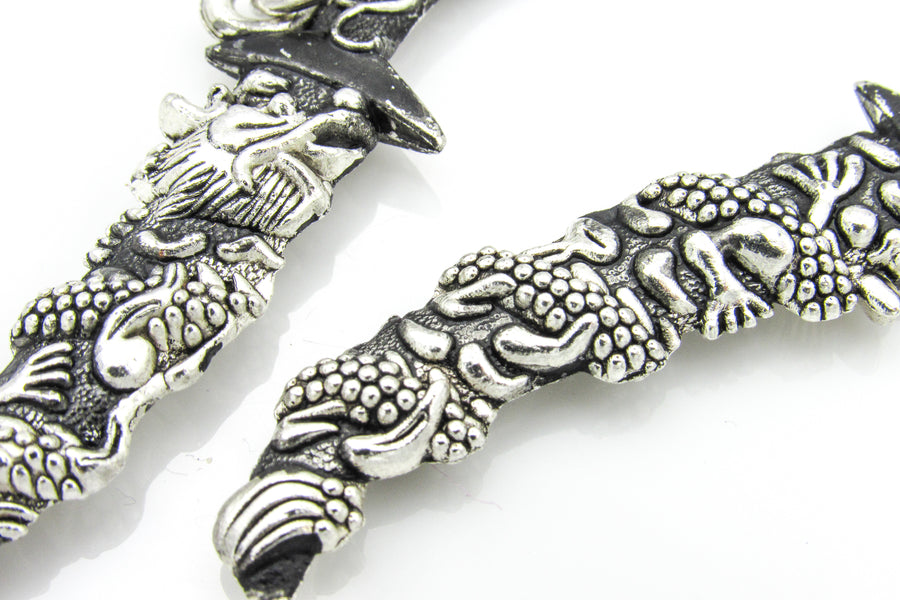 Samurai Dagger With Japanese Dragon Keychain Keychains Oh, Heart!