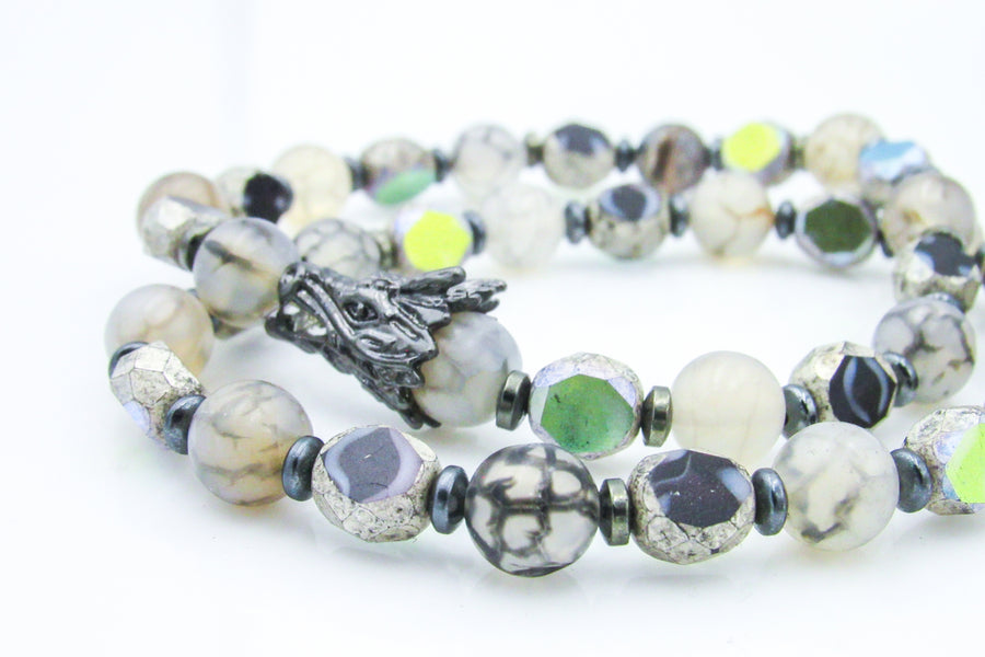 Dragon Vein Agate Stretch Bracelet for Year of the Dragon Bracelets Oh, Heart!