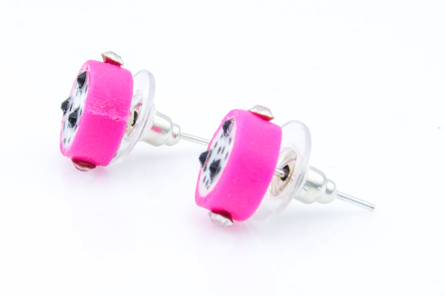 Clay Dragon Fruit Stud Earrings With Rhinestones Earrings Oh, Heart!