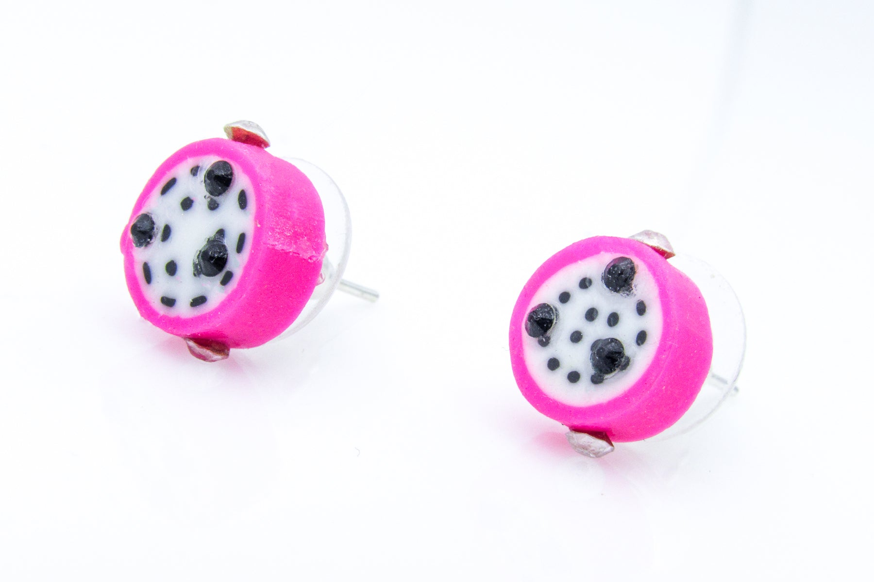Clay Dragon Fruit Stud Earrings With Rhinestones Earrings Oh, Heart!