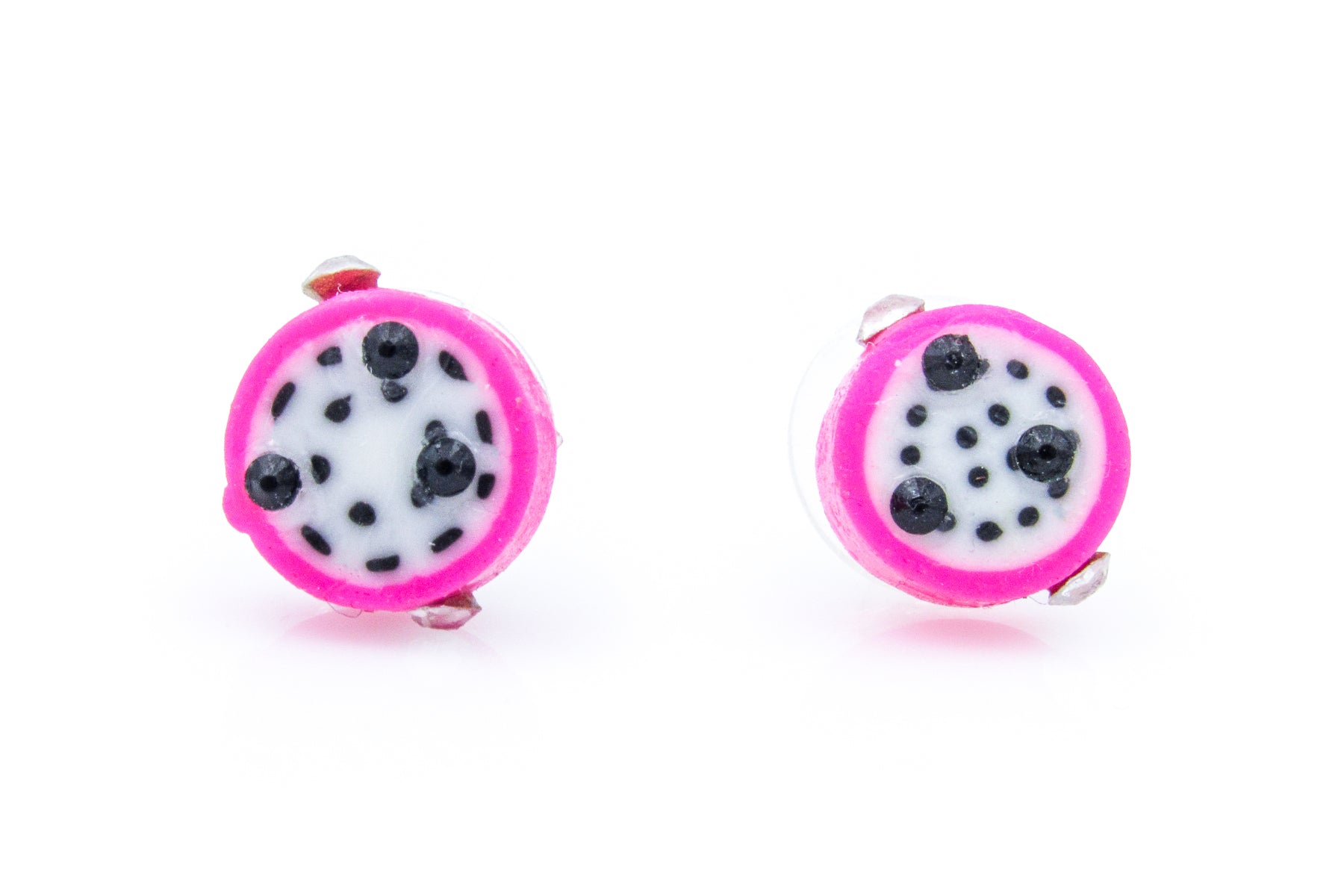Clay Dragon Fruit Stud Earrings With Rhinestones Earrings Oh, Heart!