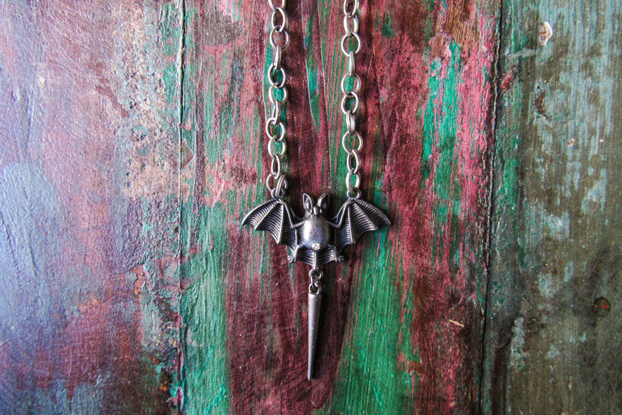 Bat Spiked Necklace Necklaces Oh, Heart!
