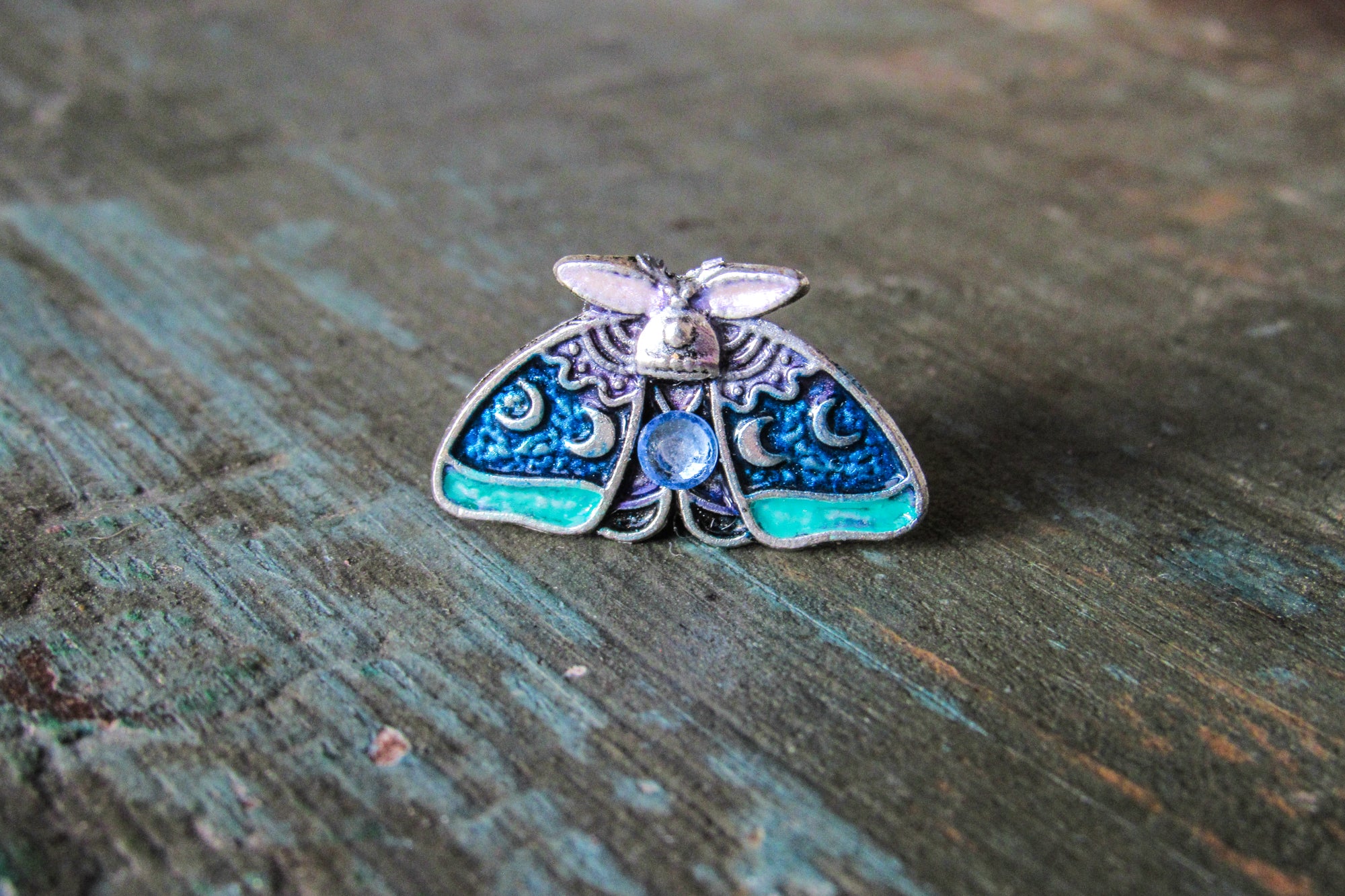 Moon Phases Moth Enamel Pin Pin Oh, Heart!