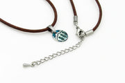 Forest and Mountains Enamel Charm On Leather Necklace Necklaces Oh, Heart!