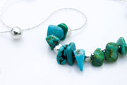 Gemstone Chip Beads Silver Adjustable Slide Bracelet Bracelets Oh, Heart!