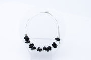 Gemstone Chip Beads Silver Adjustable Slide Bracelet Bracelets Oh, Heart!