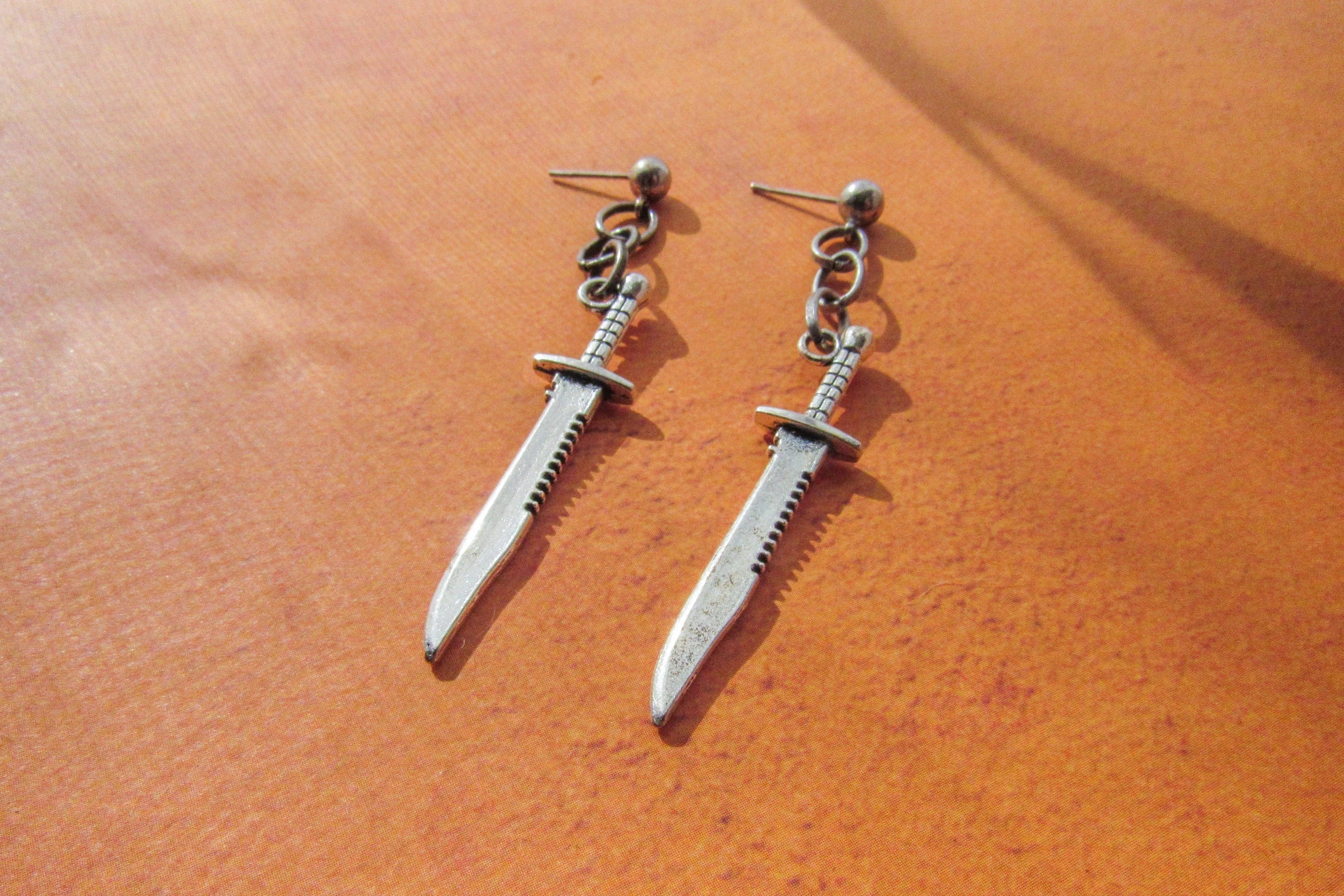 Knife Charm Dangle Earrings Earrings Oh, Heart!