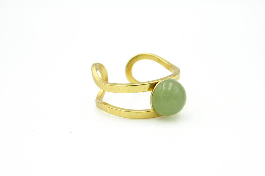 Adjustable Gold and Jade Ring Ring Oh, Heart!