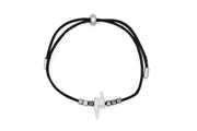 Silver Lightning Bolt Silk Cord Adjustable Bracelet Bracelets Oh, Heart!