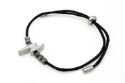 Silver Lightning Bolt Silk Cord Adjustable Bracelet Bracelets Oh, Heart!