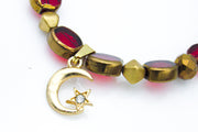 Geometric Red and Gold Lunar New Year Bracelet Bracelets Oh, Heart!