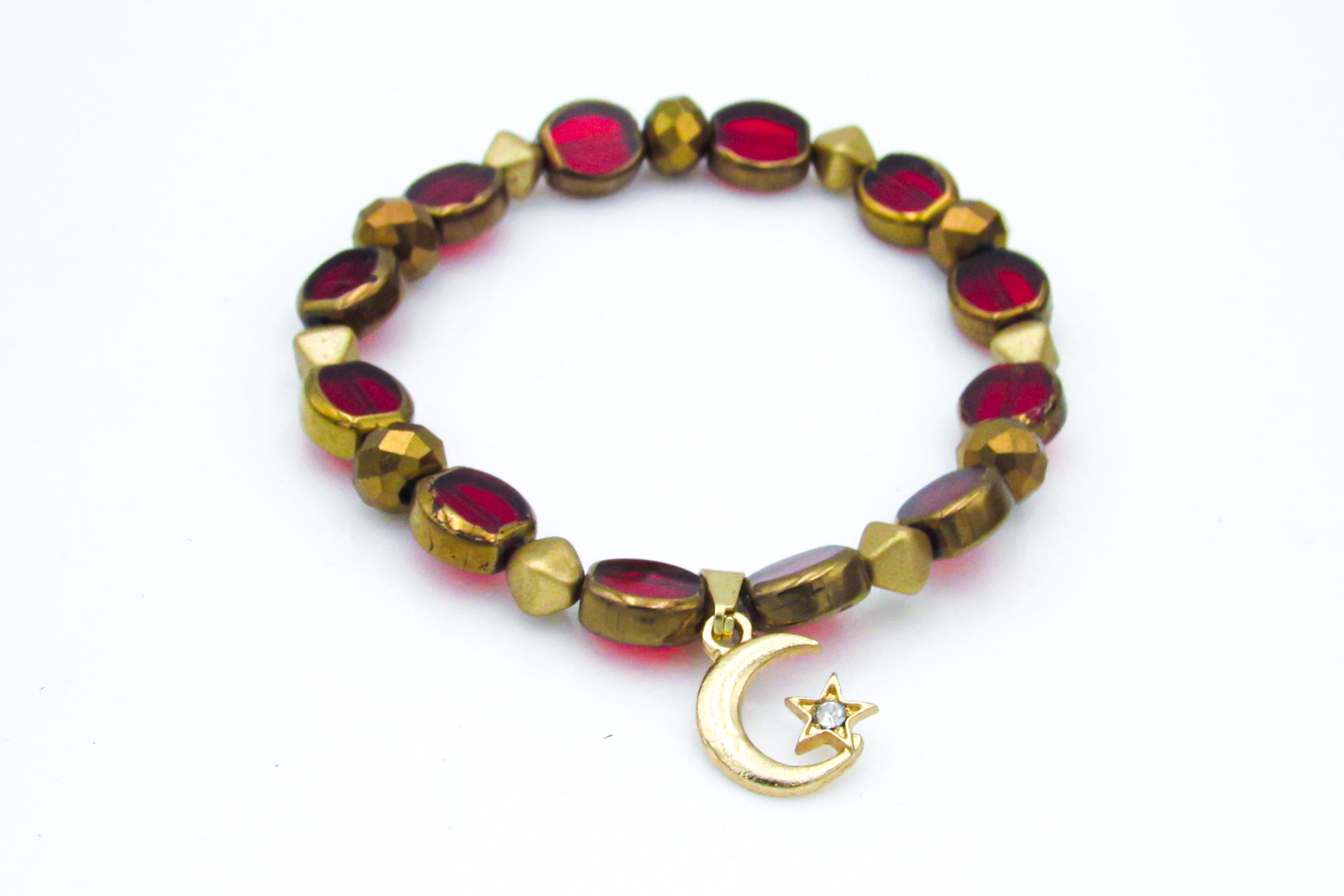 Geometric Red and Gold Lunar New Year Bracelet Bracelets Oh, Heart!