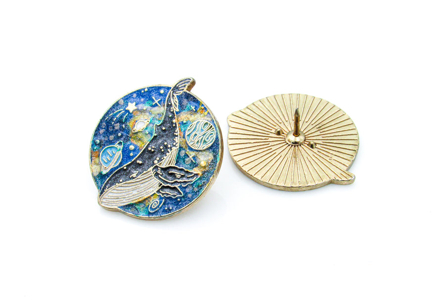 Nebula Space Whale Enamel Pin