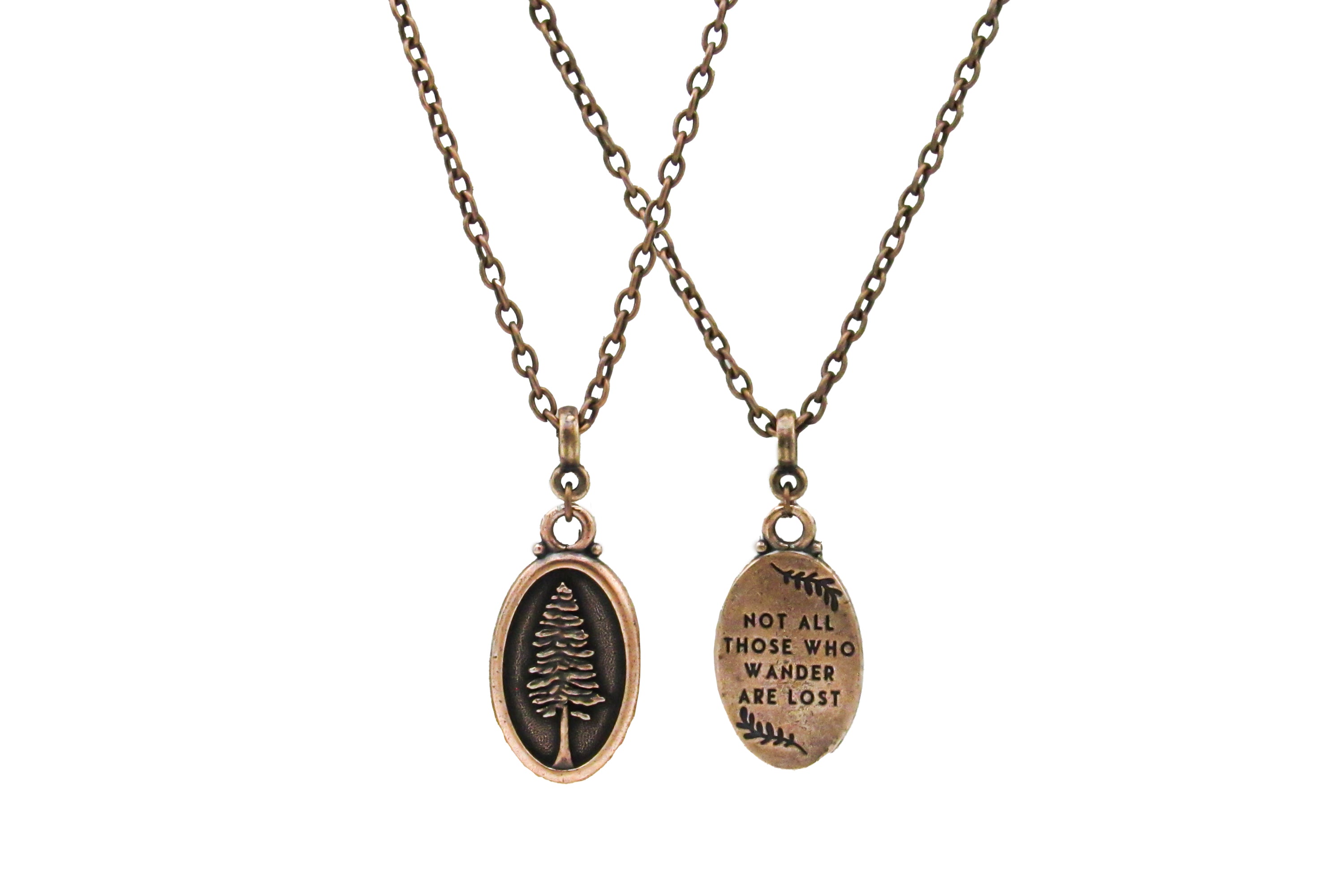 Tolkien Quote Pendant Necklace With Redwood Design Necklaces Oh, Heart!