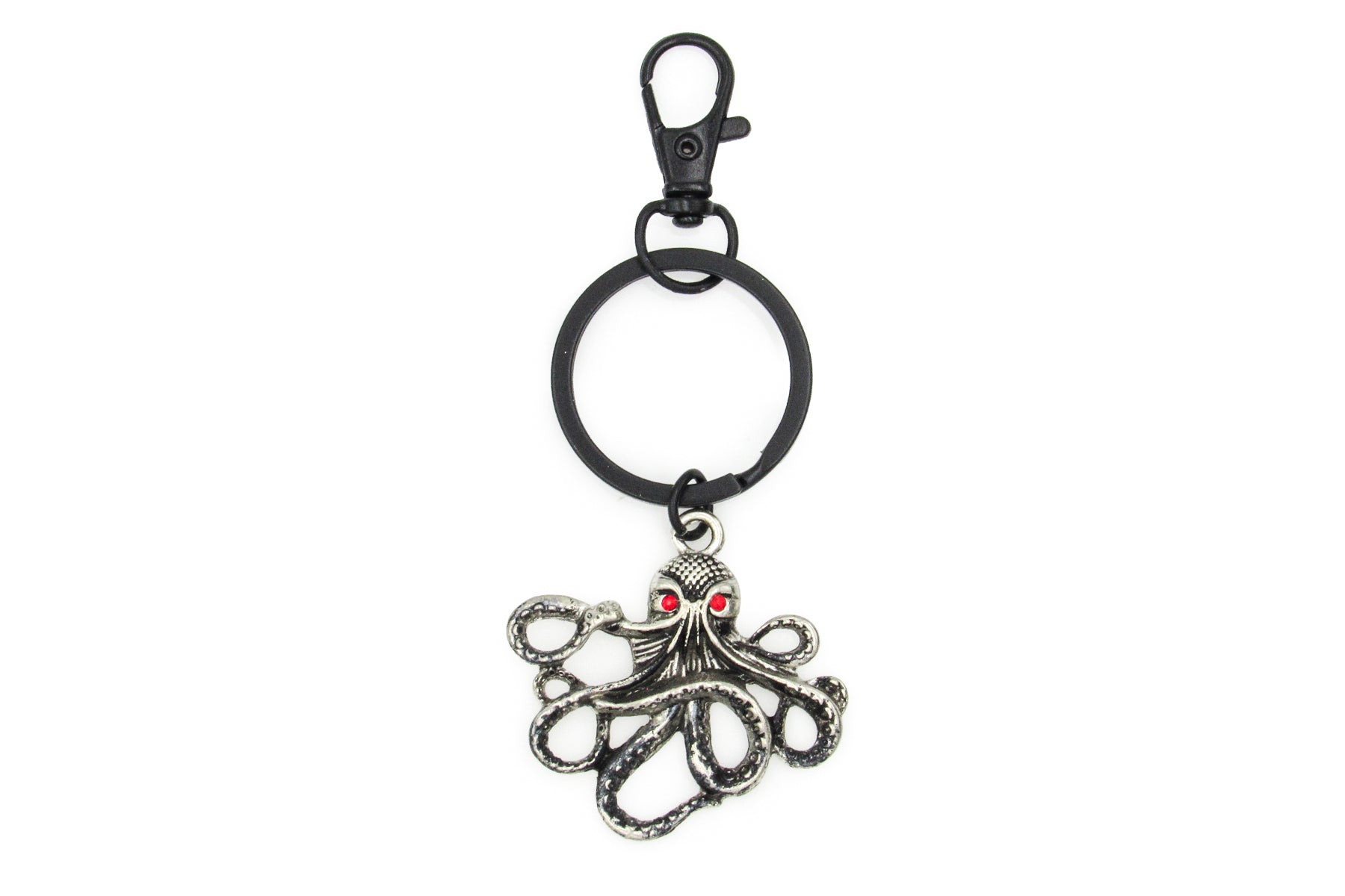 Octopus Keychain With Red Rhinestone Eyes Keychains Oh, Heart!