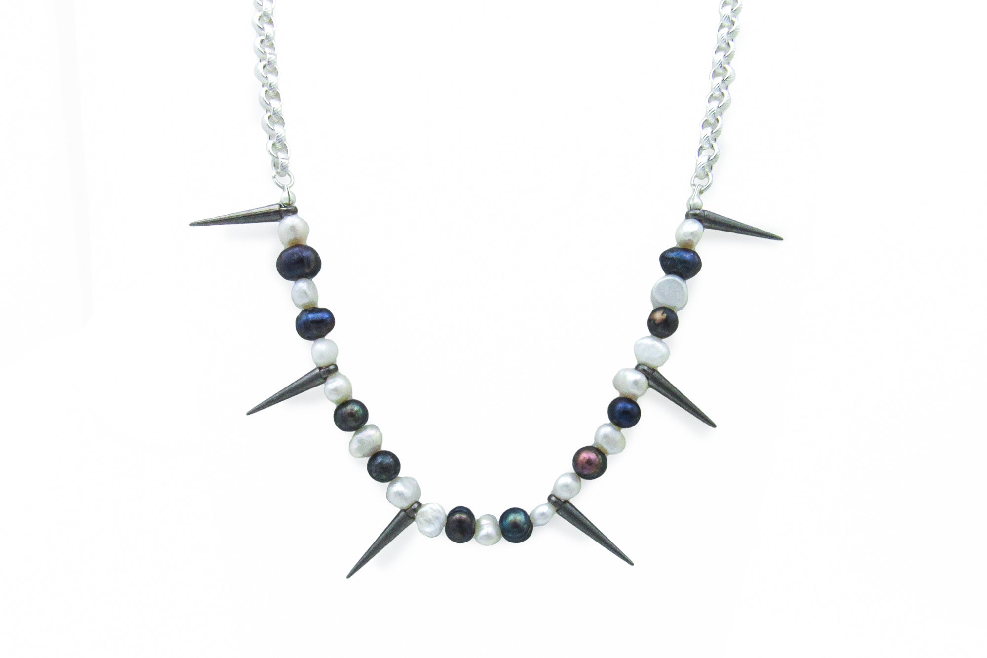 Spiked Pearl Beaded Necklace Necklaces Oh, Heart!