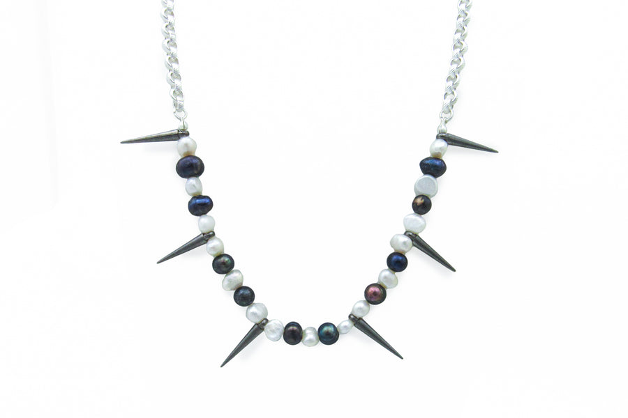 Spiked Pearl Beaded Necklace Necklaces Oh, Heart!