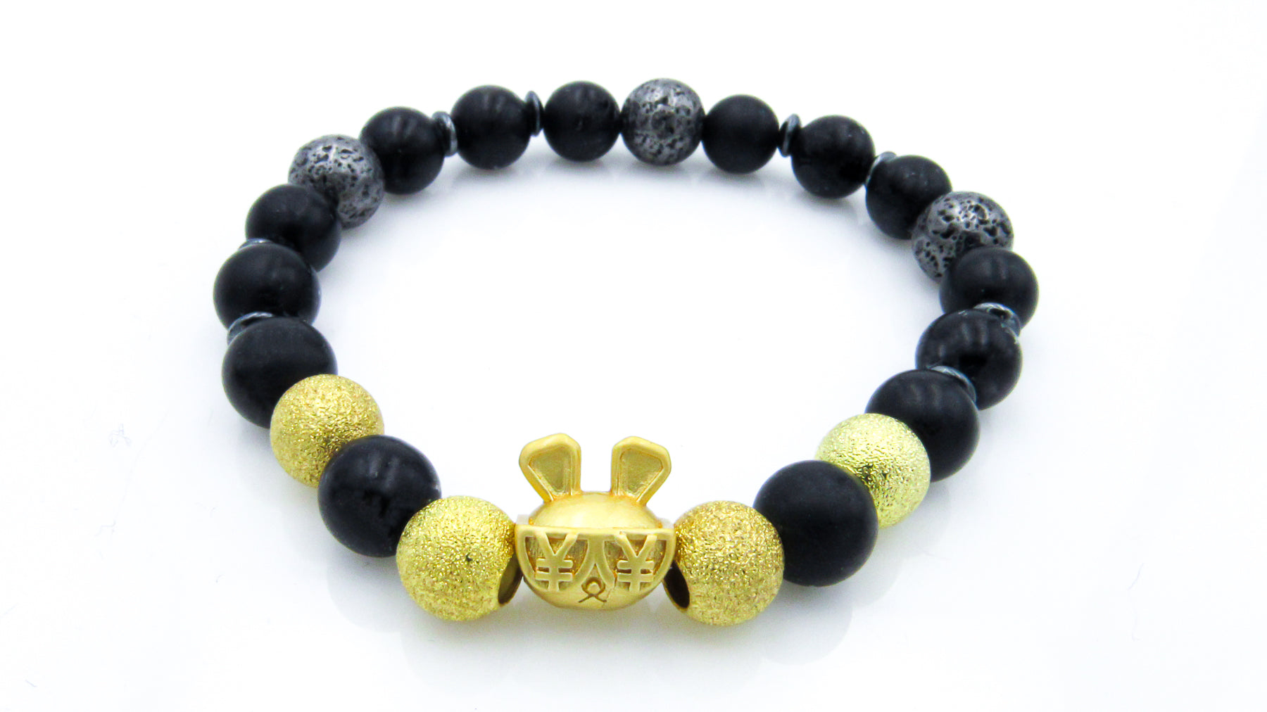 Rich Money Sunglasses Bunny Gold and Black Stretch Bracelet Oh, Heart!