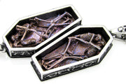 Hugging Skeletons In A Coffin Pendant Necklace Necklaces Oh, Heart!