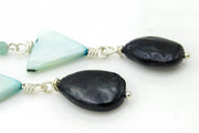 Geometric Shell and Pearl Statement Dangle Earrings Earrings Oh, Heart!