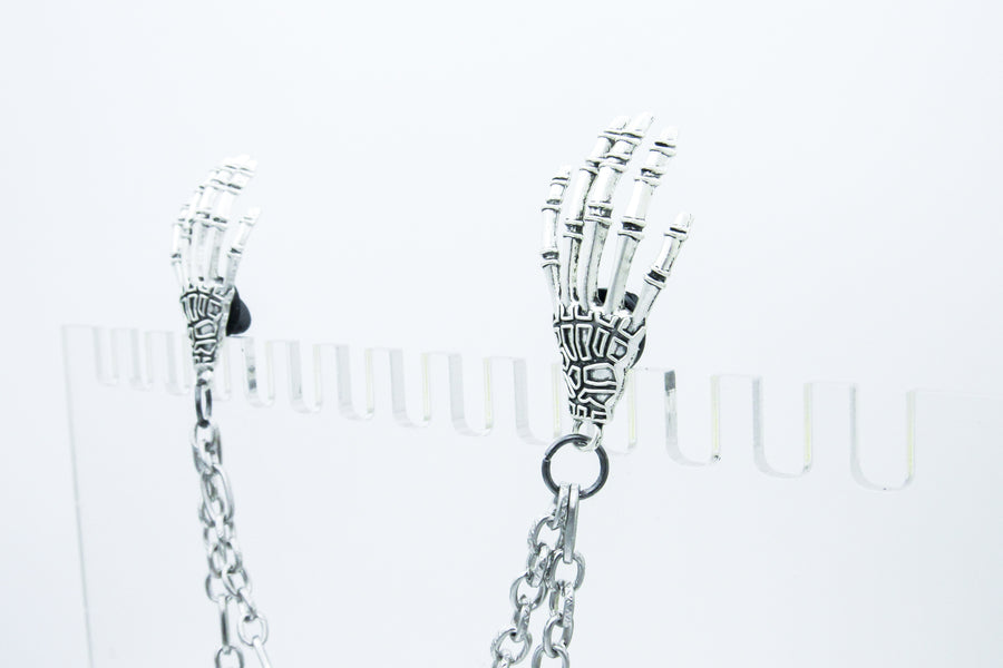 Skeleton Hand Charm Collar Chain collar chain Oh, Heart!