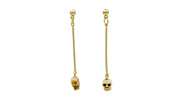 Skull Carved Bone Beads Dangle Earrings Oh, Heart!
