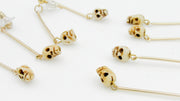 Skull Carved Bone Beads Dangle Earrings Oh, Heart!