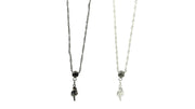 Middle Finger Necklace on Dainty Twisted Chain in Silver or Black Necklaces Oh, Heart!