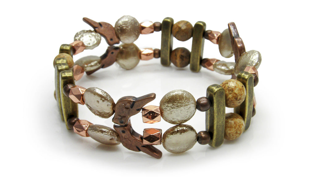 Love Birds Bohemian Stretch Bracelet Bracelets Oh, Heart!