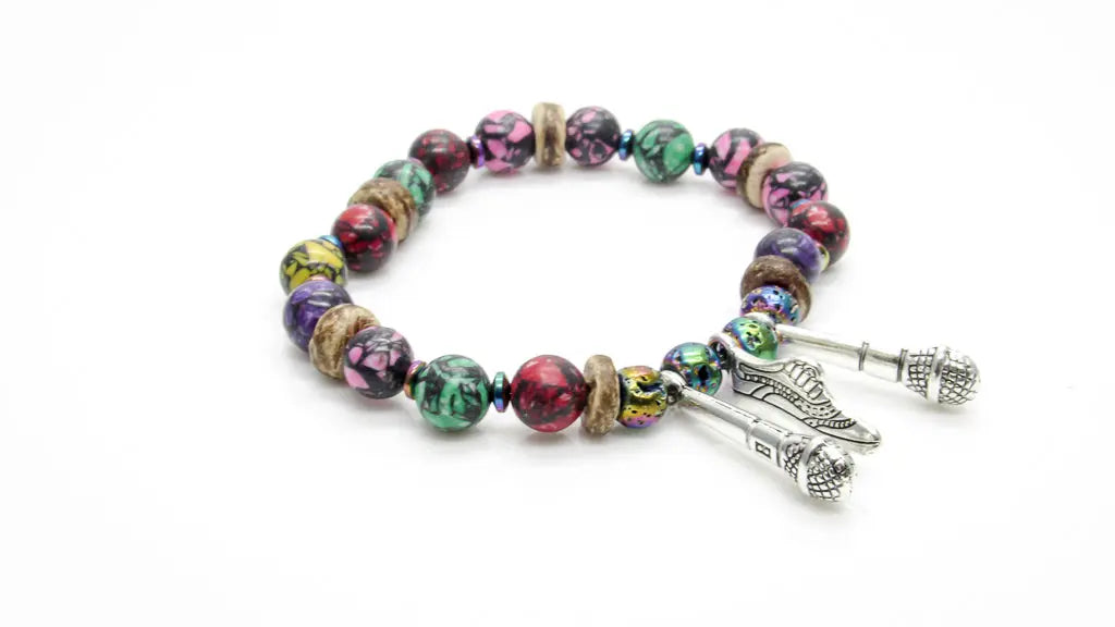 Rainbow Beads Reddie Themed Stretch Bracelet Bracelets Oh, Heart!