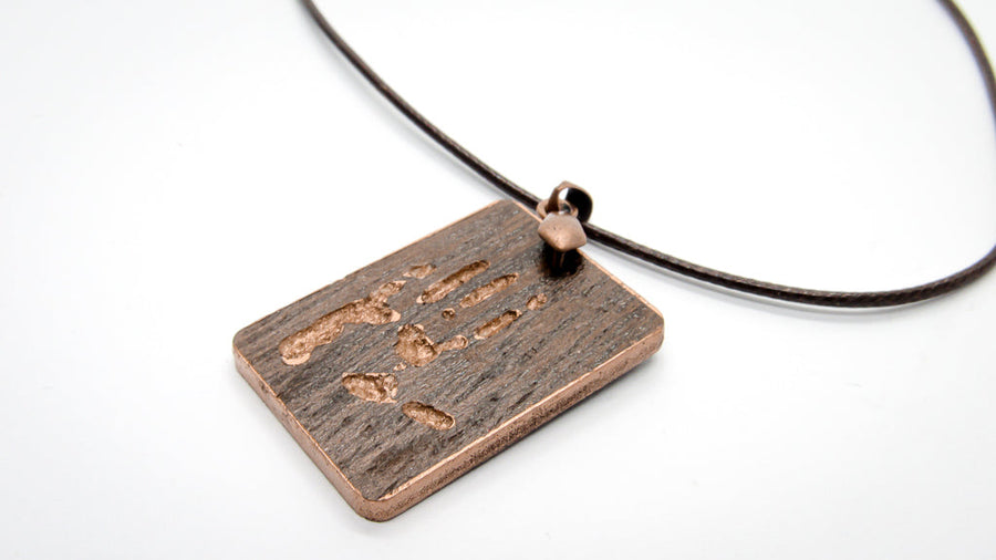 Carved Handprint Wooden Necklace Necklaces Oh, Heart!