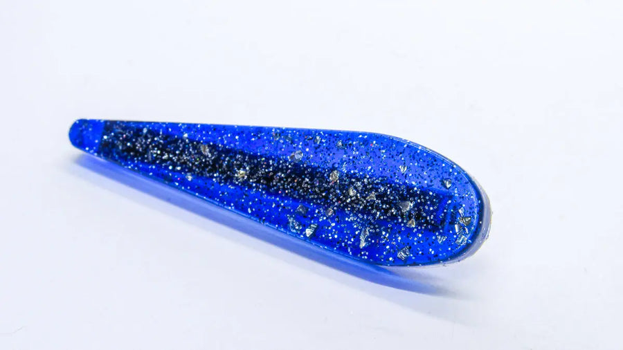 Blue and Silver Glitter Starry Night Resin Barrettes Barrettes Oh, Heart!
