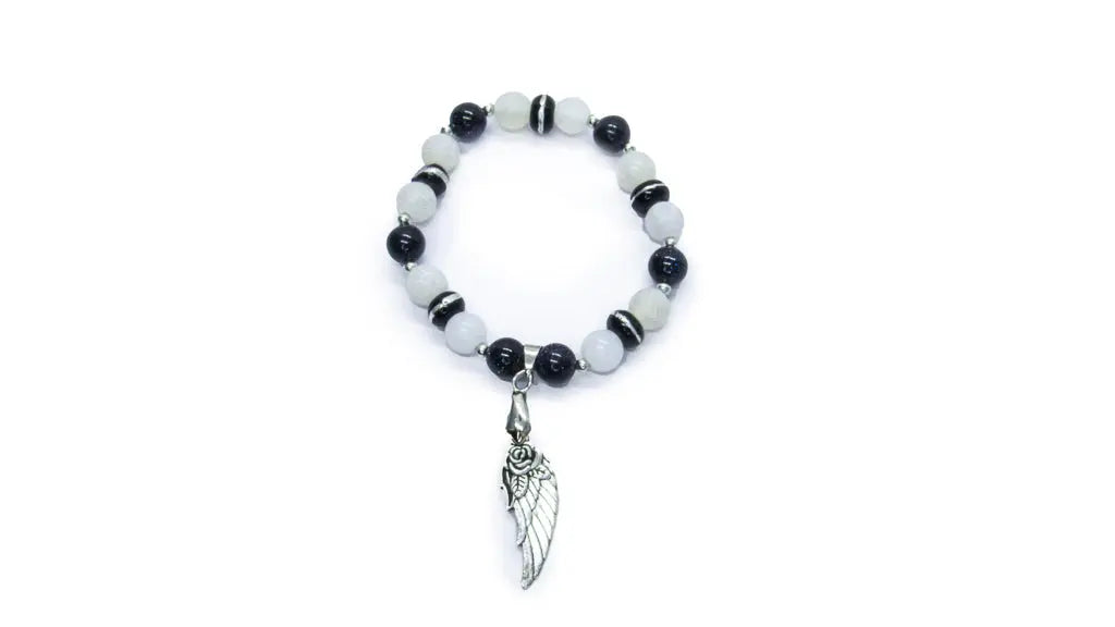 Cracked Angel Wing Stretch Bracelet Bracelets Oh, Heart!